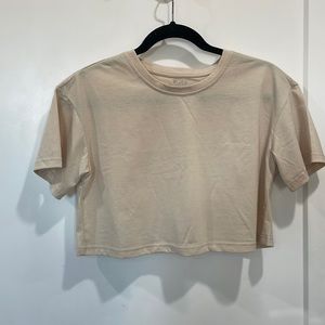 Tan Cropped Tee